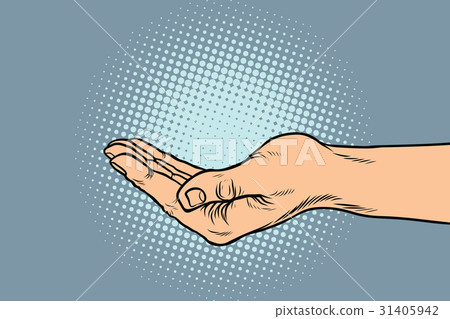 hand hand begging gesture 31405942