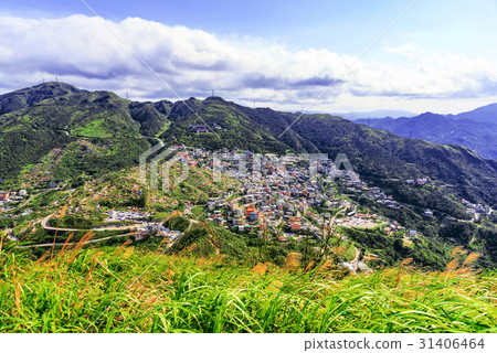 View of Jiufen town from Jilong mountain 31406464