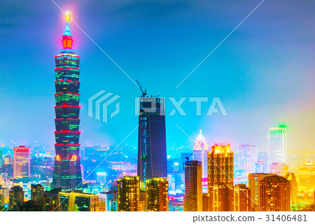 Night view of Taipei 101 31406481