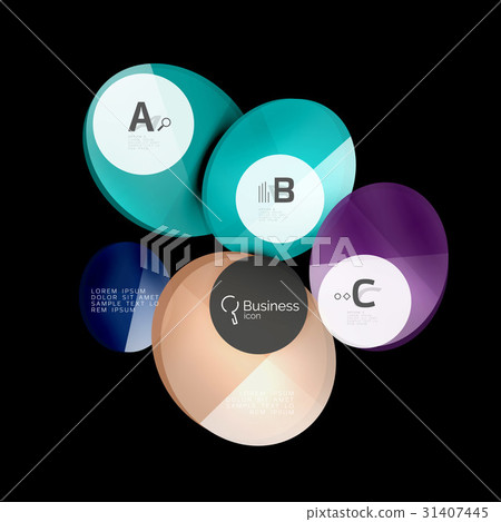 Geometrical abstract infographics banner template 31407445