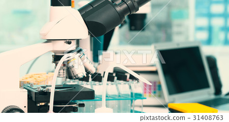 Science laboratory with a microscope, 31408763