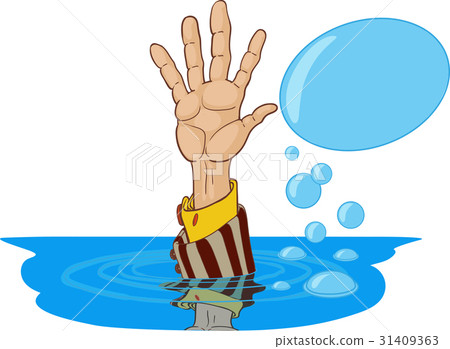 Hand of a sinking person Hand of a sinking person 31409363