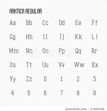 Thin serif font contains uppercase 31409388