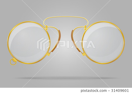 pince-nez old retro vintage icon stock vector 31409601