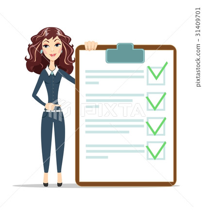 woman with a questionnaire 31409701