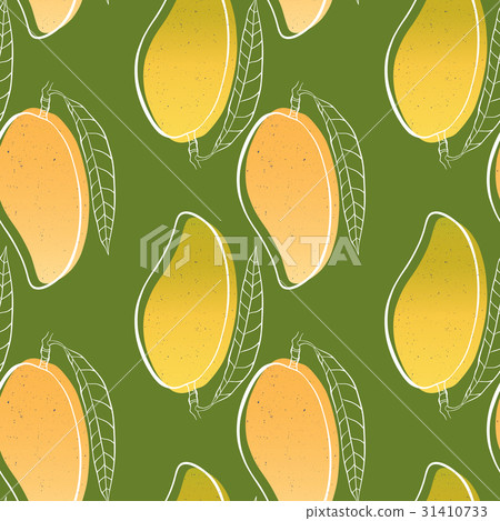 Vector tropical seamless pattern with mango Vector tropical seamless pattern with mango 31410733
