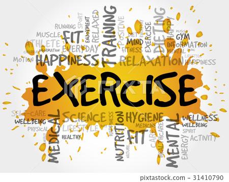 EXERCISE word cloud collage 31410790