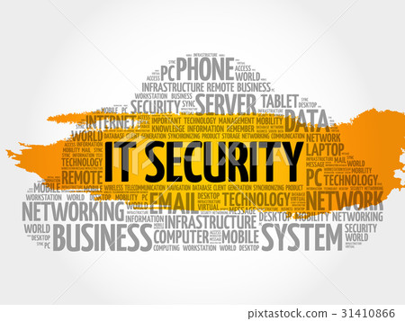 IT Security word cloud collage IT Security word cloud collage 31410866
