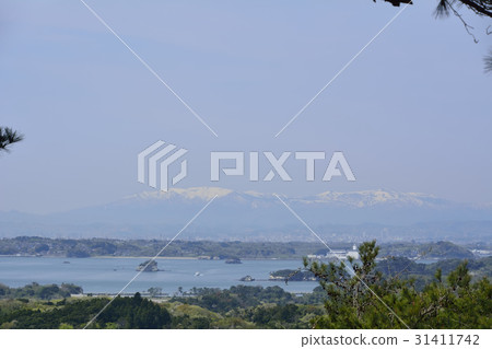 從Otakomori(景觀)看剩下的雪和仙台市的Zao節 從Otakomori(景觀)看剩下的雪和仙台市的Zao節 31411742