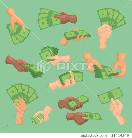 Human hands holding money vector illustration Human hands holding money vector illustration 31414249