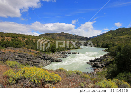 Deep blue Baker river, Carretera Austral, Chile 31414356