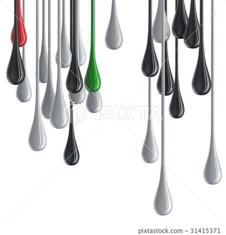 3D color glossy paint drop blobs 31415371