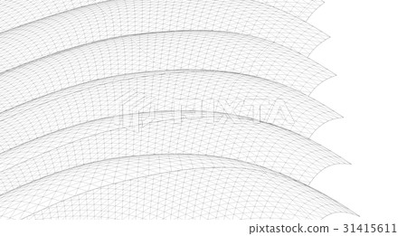 Geometric background, Architectural,Wireframe 31415611