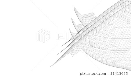 Geometric background, Architectural,Wireframe 31415655