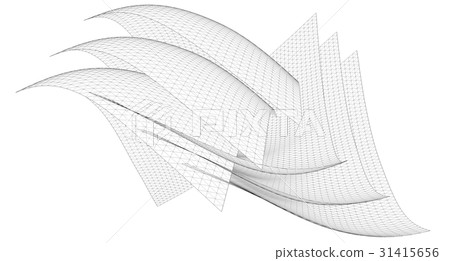 Geometric background, Architectural,Wireframe 31415656
