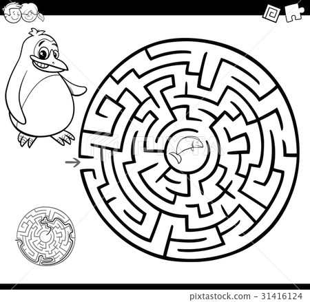 maze or labyrinth coloring page 31416124