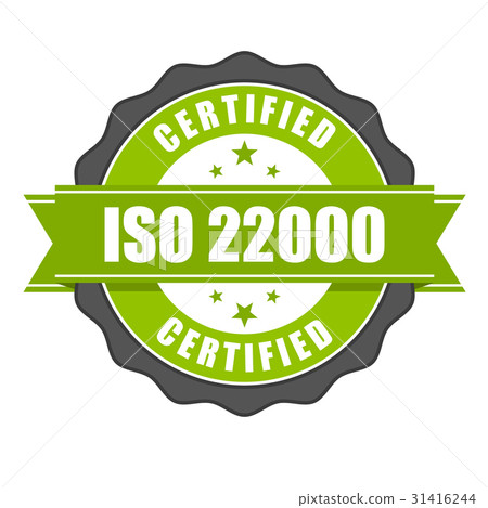 ISO 22000 standard certificate badge 31416244