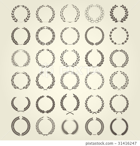 Laurel Wreaths collection in different style 31416247