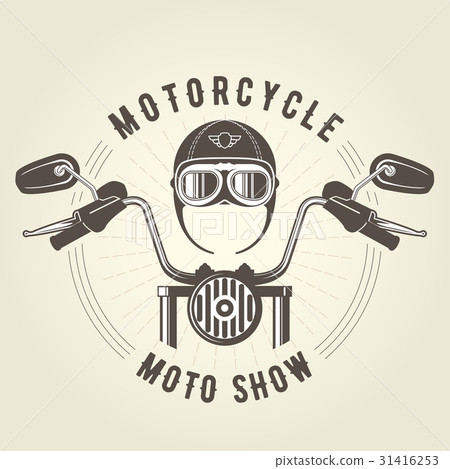 Chopper moto handlebar and motorcycle helmet 31416253