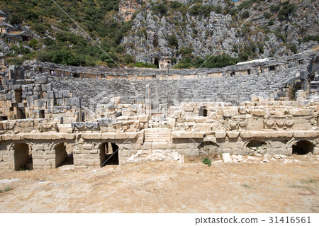 Ancient rock-cut tombs in Myra, Demre, Turkey 31416561