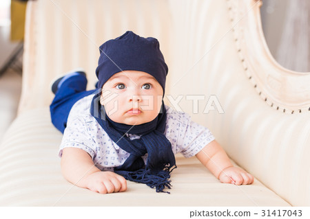 portrait of happy little baby boy smiling 31417043