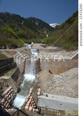 Renovation construction scenery of Fanzawa dam Renovation construction scenery of Fanzawa dam 31418260