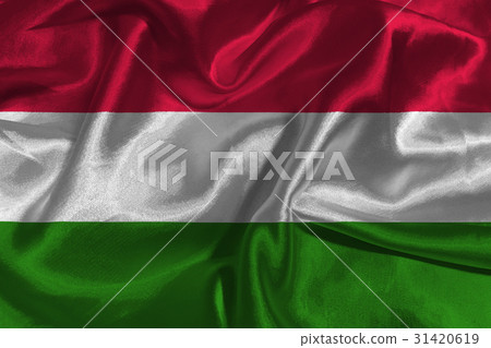 Hungary national flag 3D illustration symbol. Hungary national flag 3D illustration symbol. 31420619
