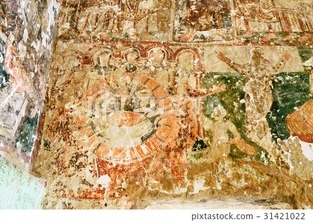 Ancient fresco in Church of St. John the Baptist  31421022