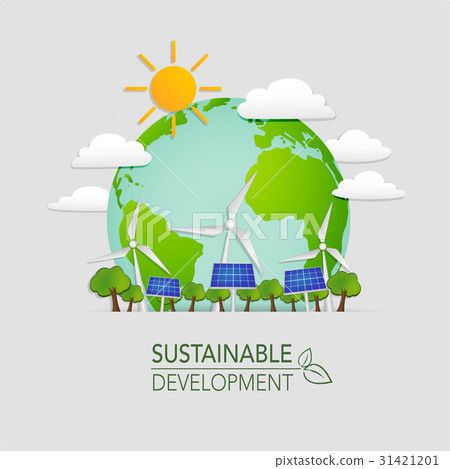 World sustainable development and Ecology friendly - Stock Illustration ...