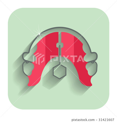 Orthodontic teeth retainer brace bracket. Orthodontic teeth retainer brace bracket. 31421607