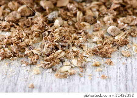muesli on wood muesli on wood 31422388