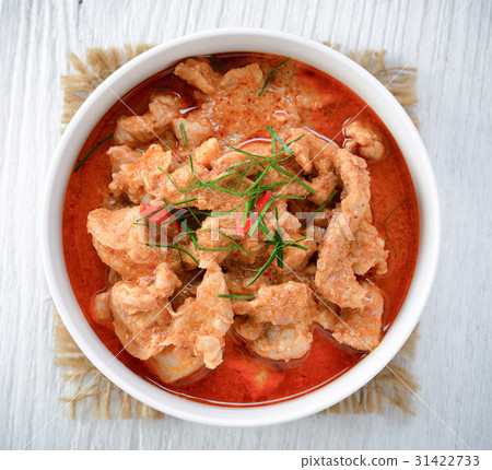 Panang curry with pork .thai food 31422733