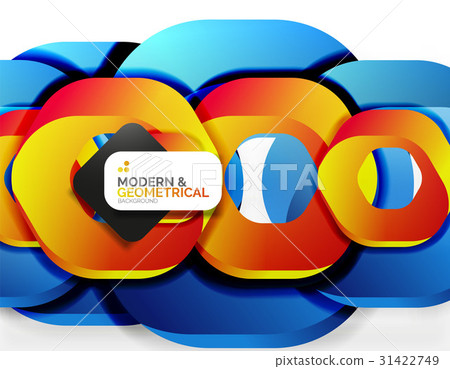 Geometric abstract background, cut chain shapes or 31422749