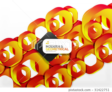 Geometric abstract background, cut chain shapes or 31422751