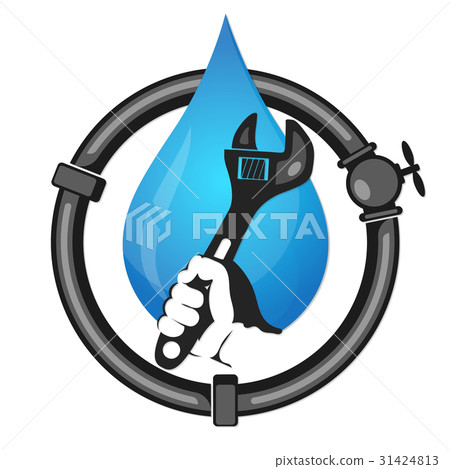Pipes and a drop of water to repair plumbing Pipes and a drop of water to repair plumbing 31424813