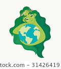 Woman holding ecology world Earth day 31426419