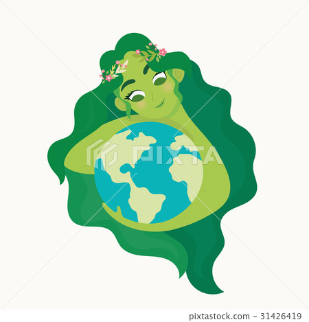 Woman holding ecology world Earth day Woman holding ecology world Earth day 31426419