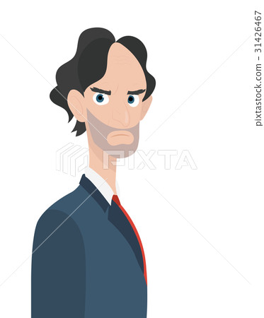 Businessman angry boss character isolated 31426467