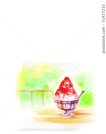 Shaked ice placed on the edge 31427215