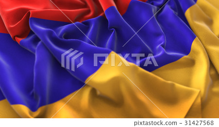 Armenia Flag Ruffled Beautifully Waving 31427568