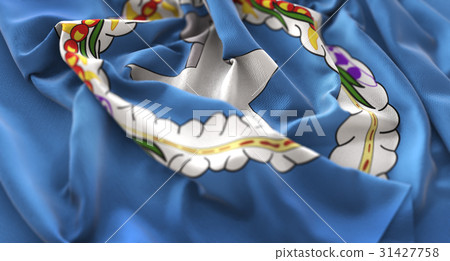 Northern Mariana Islands Flag Ruffled Beautifully 31427758