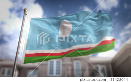 Sakha Republic Flag 3d Rendering On Blue Sky Stock Illustration 31428044 Pixta