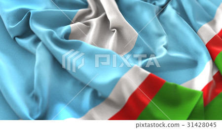 Sakha Republic Flag Ruffled Beautifully 31428045