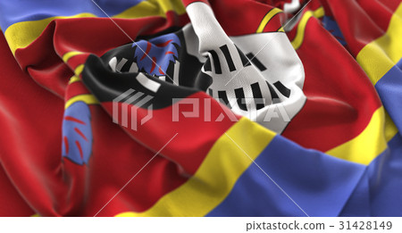 Swaziland Flag Ruffled Beautifully Waving Swaziland Flag Ruffled Beautifully Waving 31428149