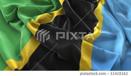 Tanzania Flag Ruffled Beautifully Waving Tanzania Flag Ruffled Beautifully Waving 31428162
