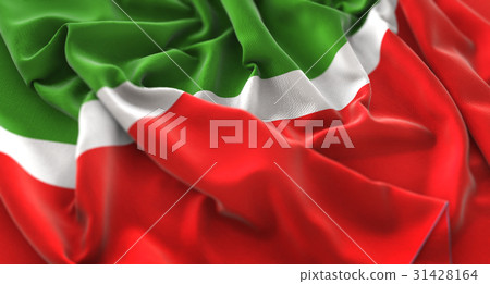 Tatarstan Flag Ruffled Beautifully Waving Tatarstan Flag Ruffled Beautifully Waving 31428164