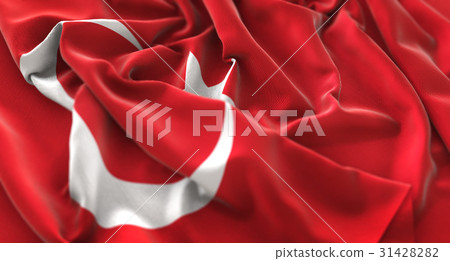 Turkey Flag Ruffled Beautifully Waving 31428282