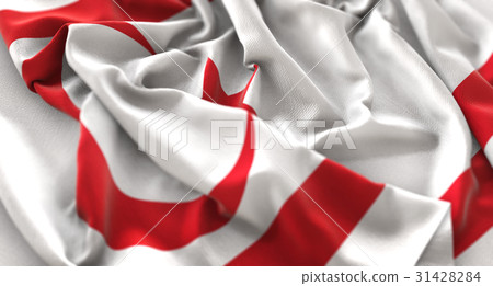 Northern Cyprus Flag Ruffled Beautifully Waving 31428284