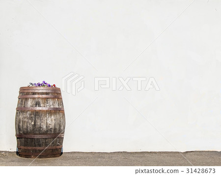 Whisky barrel in front of wall Whisky barrel in front of wall 31428673
