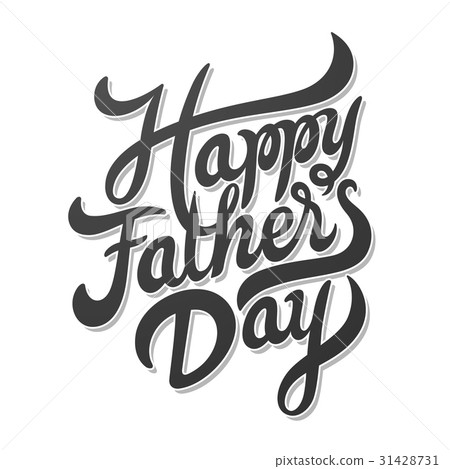 Happy Fathers Day Text Happy Fathers Day Lettering - Stock Illustration [31428731] - Pixta